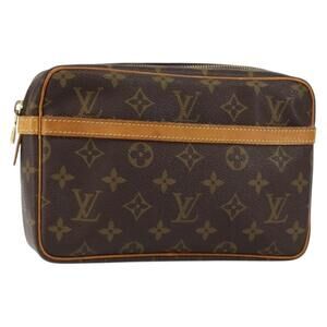 LOUIS VUITTON Monogram Compiegne 23 Clutch Bag M51847 LV Auth BA7578